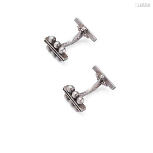 Harald Nielsen (Danish 1892-1977) for Georg Jensen Pair of Cufflinks