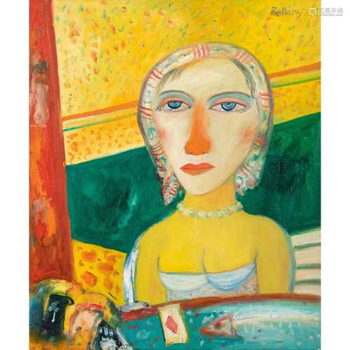 § John Bellany C.B.E., R.A. (British 1942-2013) Lady and Diamond Card