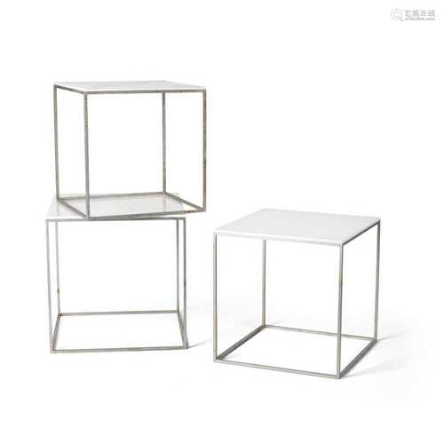 Poul Kjaerholm (Danish 1929-1980) for E Kold Cristensen PK71 Nest of Tables, designed 1957