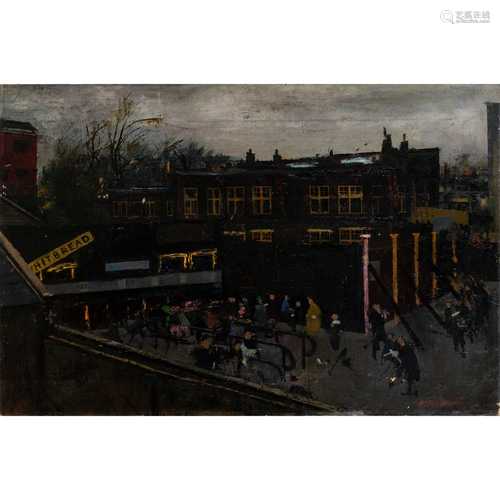 § Christopher Chamberlain (British 1918-1984) Stamford Bridge, Chelsea Football Ground, Fulham Road,