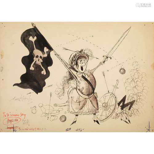 § Ronald Searle C.B.E. R.D.I. (British 1920-2011) The Armed Rising of 1881 from St. Trinian's Story