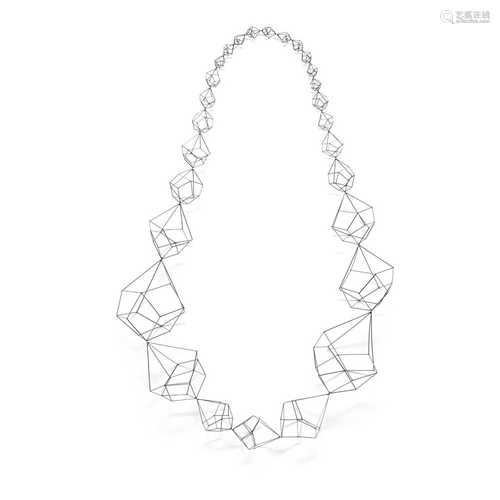 § Emma M F Gregory (Belgian, Contemporary) Geometric Drop Chain Necklace