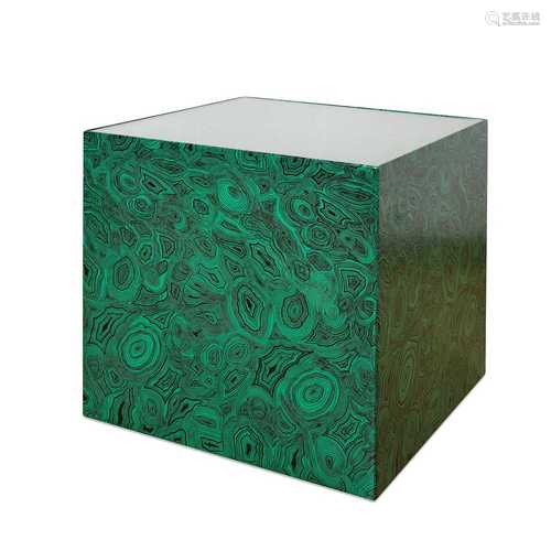 Piero Fornasetti (Italian 1913-1988) 'Malachite Cube' Side Table, 1950s