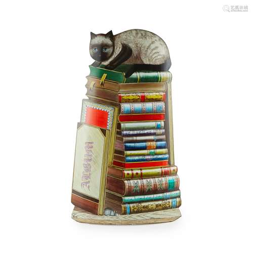 PIERO FORNASETTI (1913-1988) 'GATTO SIAMESE SU LIBRI' UMBRELLA STAND, CONTEMPORARY