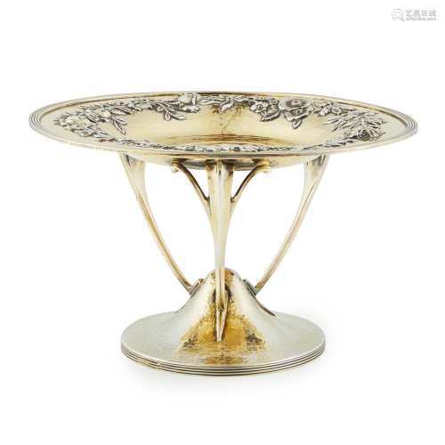 PHILIP HANSON ABBOT ARTS & CRAFTS SILVER-GILT CENTREPIECE TAZZA, LONDON, 1909