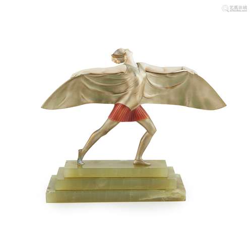 Y FERDINAND PREISS (1882-1943) 'BAT GIRL' ART DECO FIGURE, CIRCA 1925