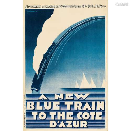 PIERRE ZENOBEL (1905-1996) A NEW BLUE TRAIN TO THE COTE D'AZUR