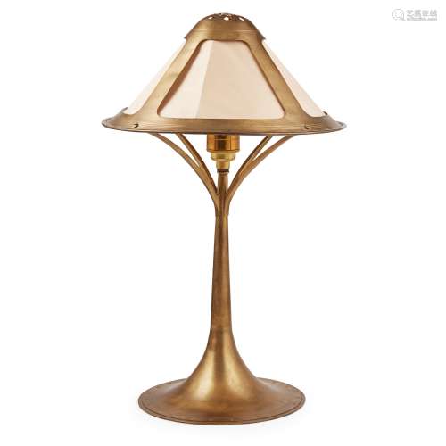 SECESSIONIST STYLE BRASS TABLE LAMP, 20TH CENTURY