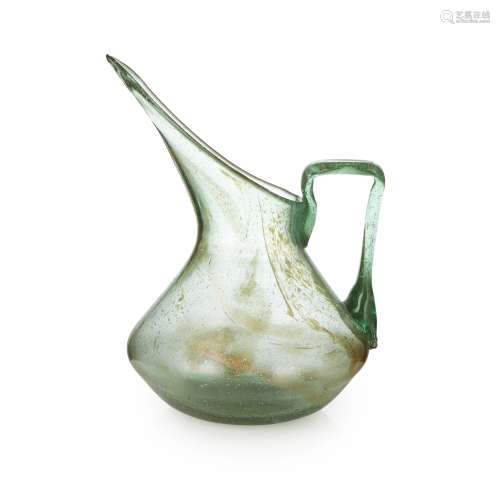 CHRISTOPHER DRESSER (1834-1904) FOR JAMES COUPER & SONS, GLASGOW 'CLUTHA' GLASS PITCHER, CIRCA 1890
