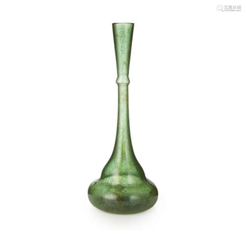 CHRISTOPHER DRESSER (1834-1904) FOR JAMES COUPER & SONS, GLASGOW TALL 'CLUTHA' GLASS VASE, CIRCA