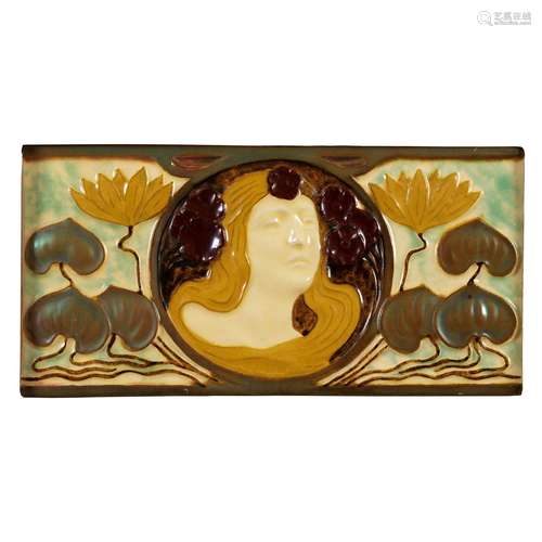 ZSOLNAY, PECS ART NOUVEAU TILE, CIRCA 1905