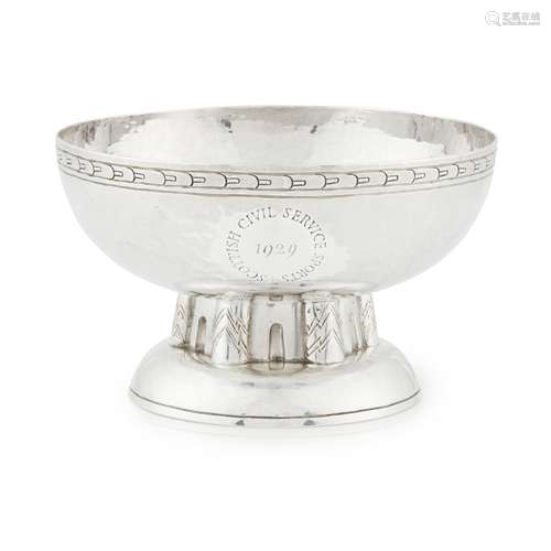 EDWARD SPENCER (1873-1938) FOR THE ARTIFICERS’ GUILD ARTS & CRAFTS SILVER BON BON DISH, LONDON,