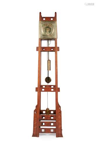 SCOTTISH CELTIC REVIVAL ARTS & CRAFTS STANDING CLOCK, CIRCA 1920