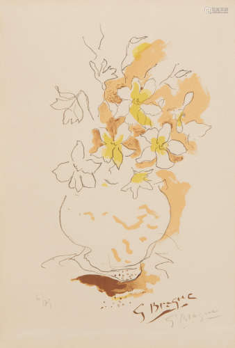 After Georges Braque (1882-1963) Vase de Fleurs
