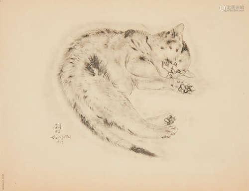 Léonard Tsuguharu Foujita (1886-1968) 9 Plates, from Book of Cats