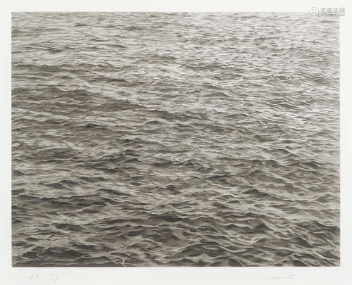 Vija Celmins (born 1939) Ocean with Cross #1