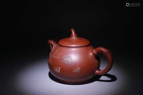 A Chinese Zisha Figure Tea Pot