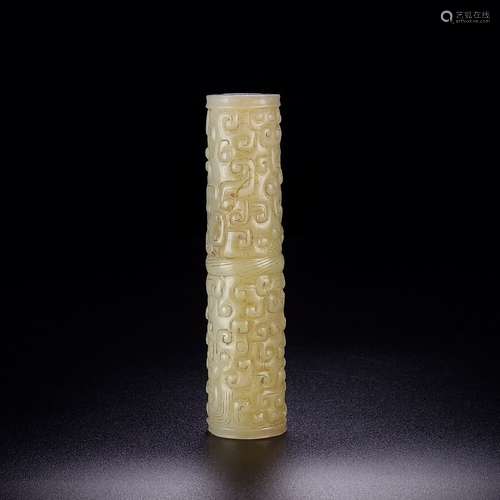 A Chinese Hetian Jade Material Hand Piece