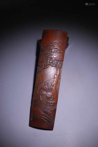 Late Qing Dynasty Bamboo Carving Arm Rest