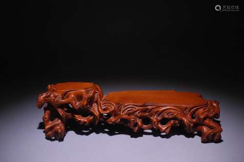 A Chinese Boxwood Base