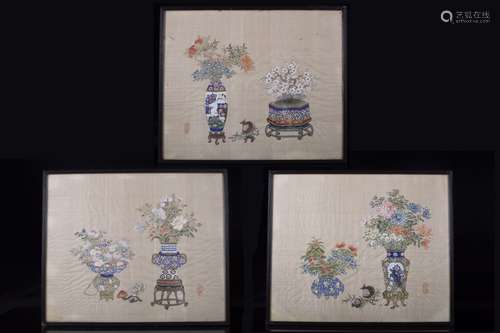 Set Of Chinese Embroideries