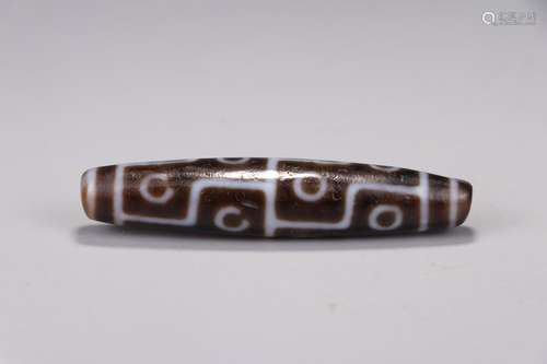 A Chinese Agate Dzi Bead