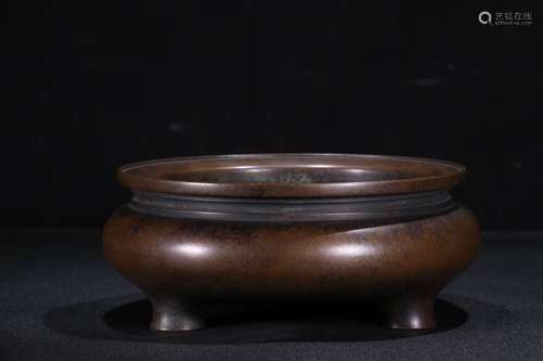 A Chinese Qing Bronze Censer