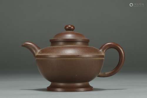 A Chinese Zisha Teapot, Mark of Chen Guangpu