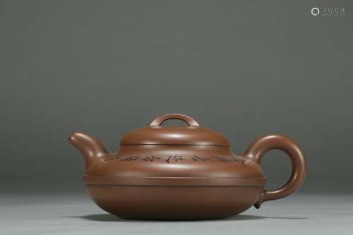 A Chinese Zisha Teapot, Mark of Wu Yungen