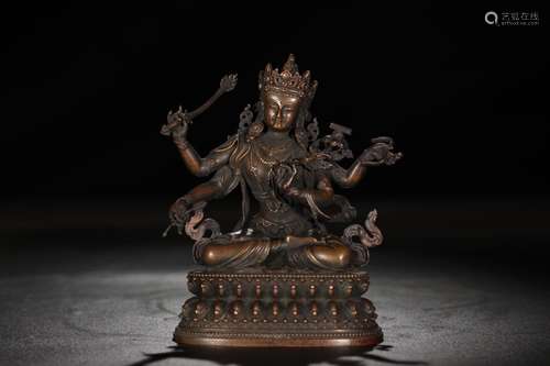 A Chinese Bronze Bodhisattva Statue