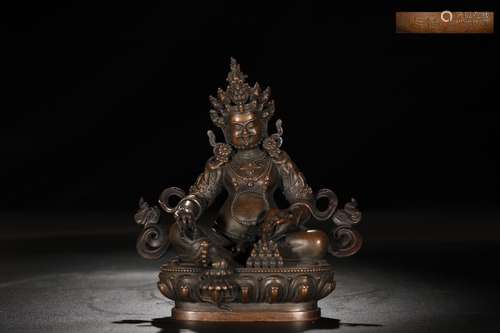 A Chinese Bronze Caishen Statue