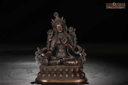 A Chinese Bronze Figure of White Tara Statue