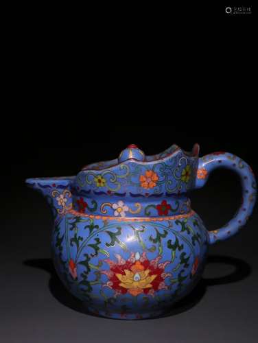 Old Cloisonne Enamel Zisha Pot