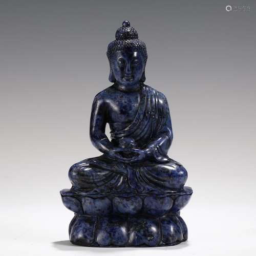 A Chinese Lapis Lazuli Buddha Statue