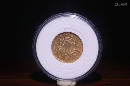 A Chinese 20 Cent Gold Coin