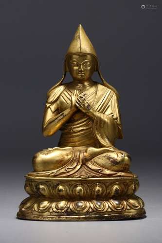 A Chinese Gilt Bronze Buddha Statue