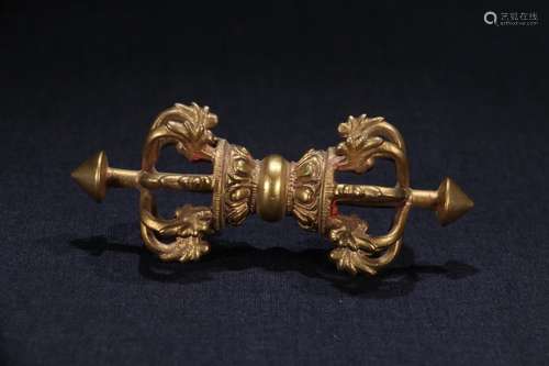 A Chinese Zhangcuan Gilt Bronze Vajra