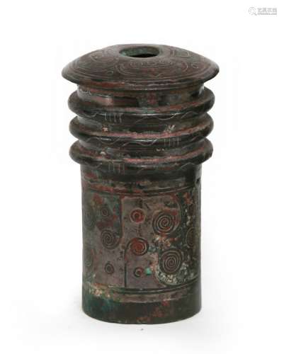 300/400 BC, Tested Silver Inlaid Bronze Fittings