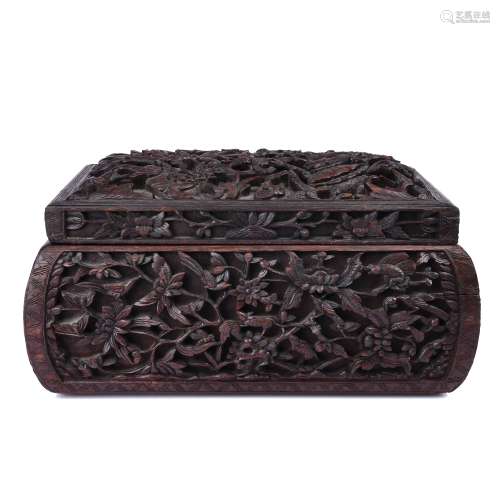 Superbly Carved Wood Document Box