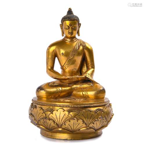 Gilt Bronze Buddha Shakyamuni