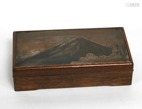 Signed Japanese Multi Metal Cover Box, Early 20th C.