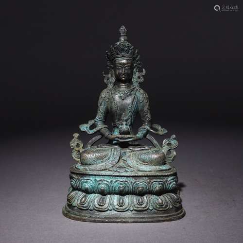 A Chinese Bronze Statue of White Tara Bodhisattva