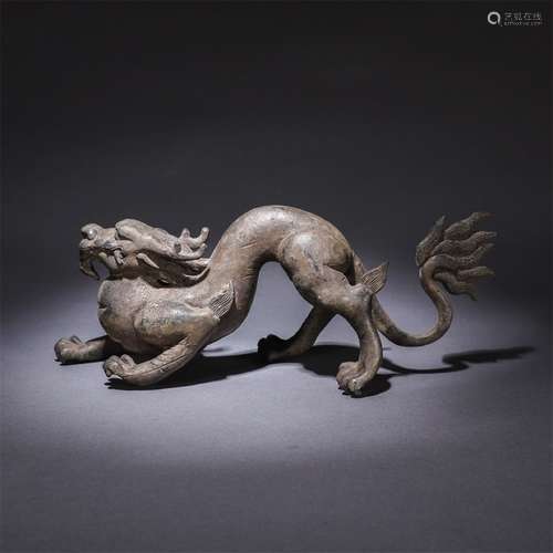 A Chinese Copper Dragon Shaped Ornament