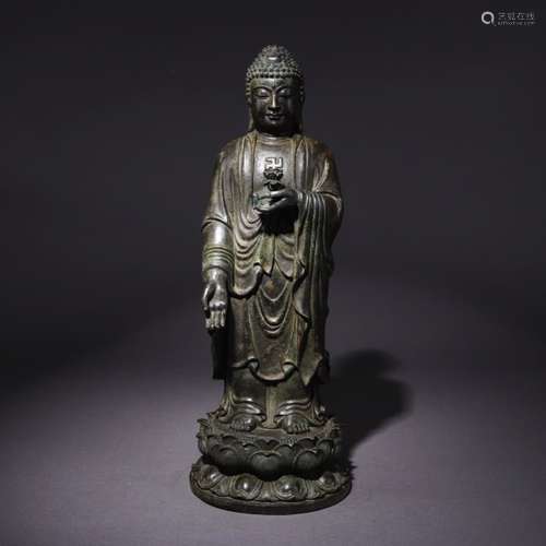 A Chinese Bronze Statue of Sakyamuni