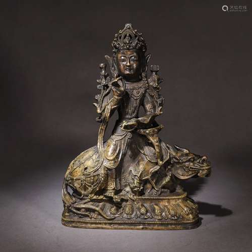 A Chinese Bronze Statue of Ksitigarbha Bodhisattva