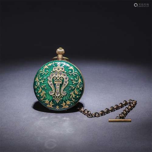 A Chinese Cloisonne Pocket Watch