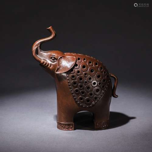 A Chinese Piercing Bronze Incense Burner