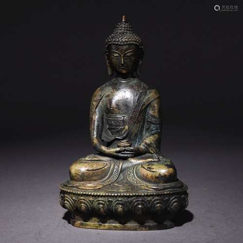 A Chinese Bronze Statue of Sakyamuni