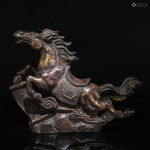 A Chinese Gild Bronze Horse Ornament