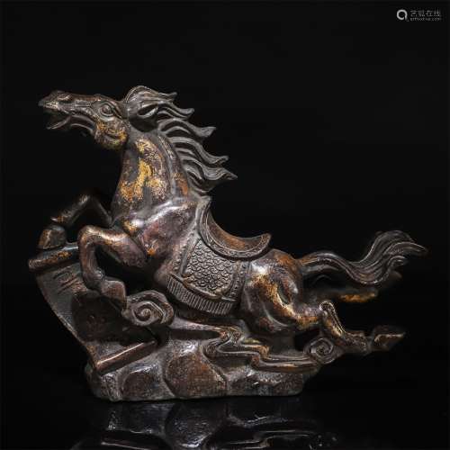 A Chinese Gild Bronze Horse Ornament